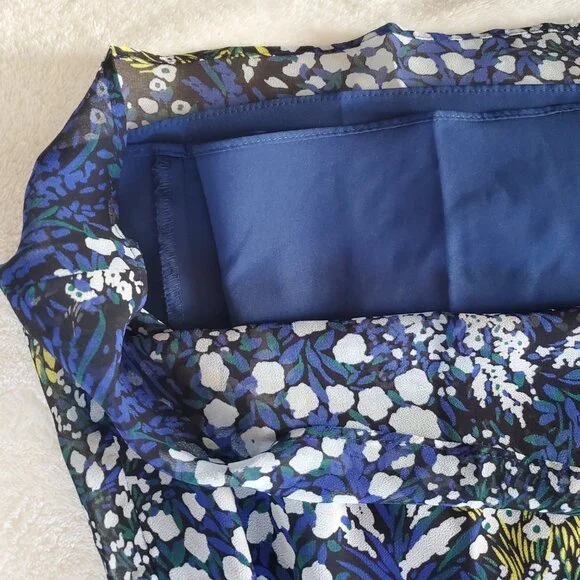 White House Black Market WHBM Floral Long Sleeve Midi Dress XS - Picture 9 of 11